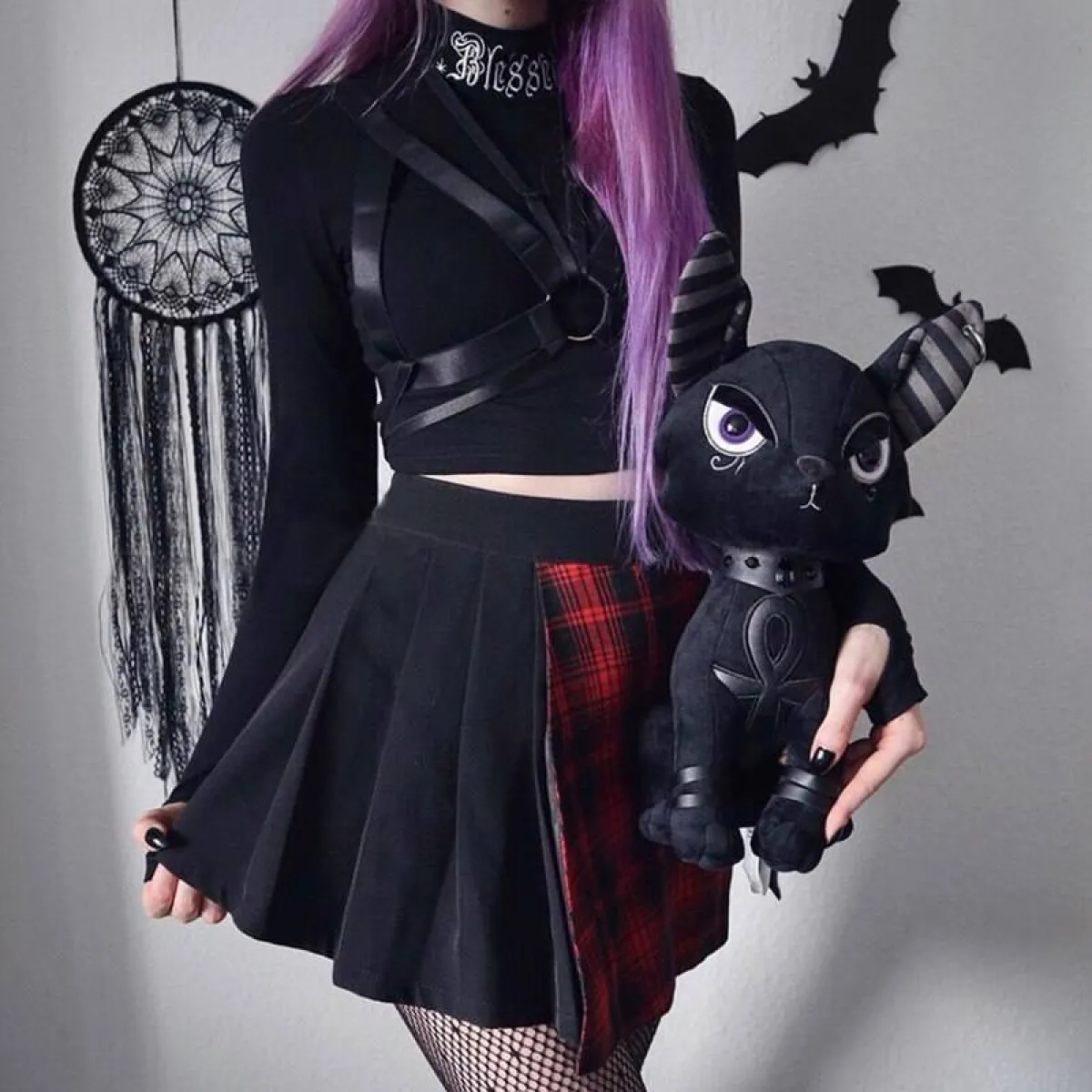 "Blessed" Goth Crop Top - Image 11