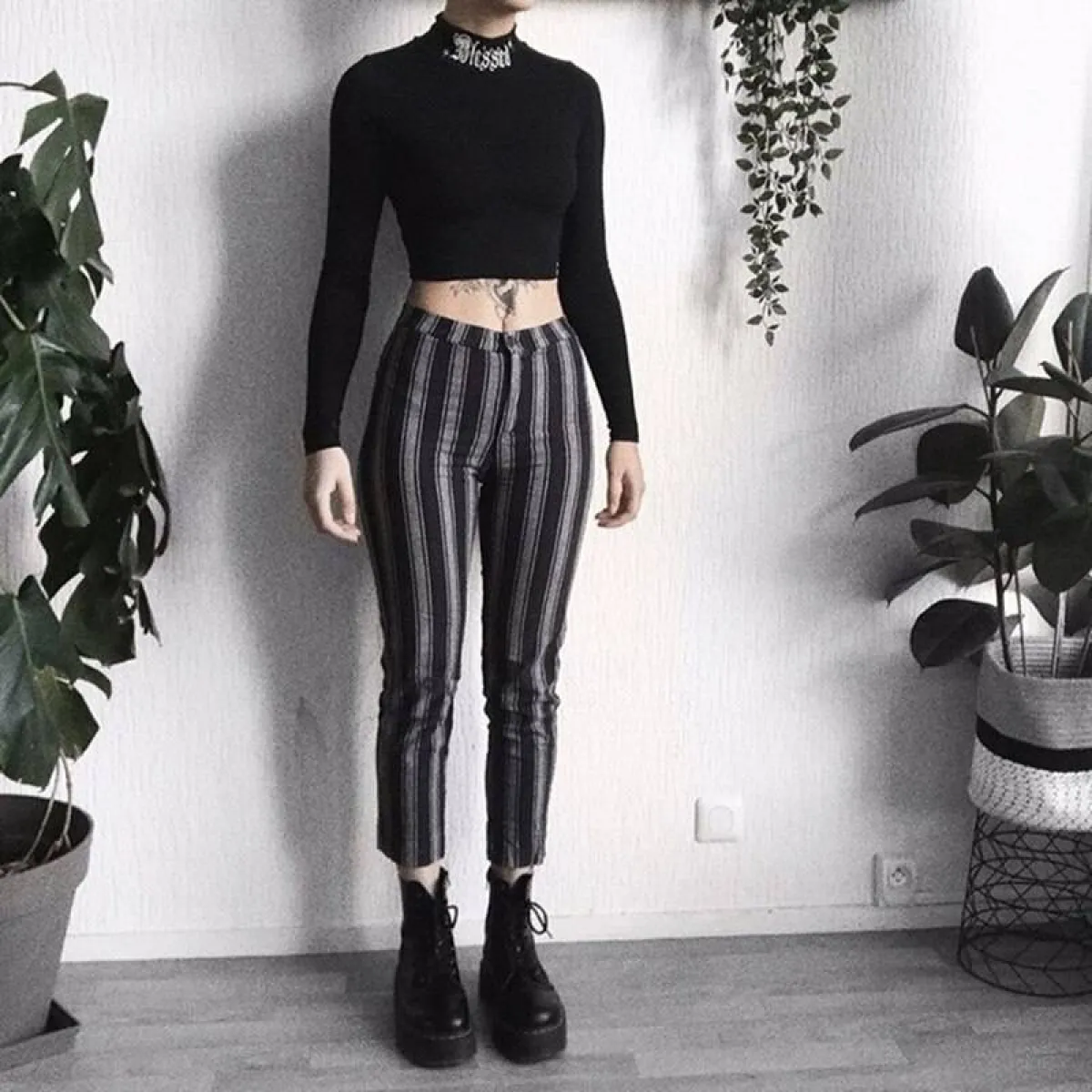 "Blessed" Goth Crop Top - Image 12