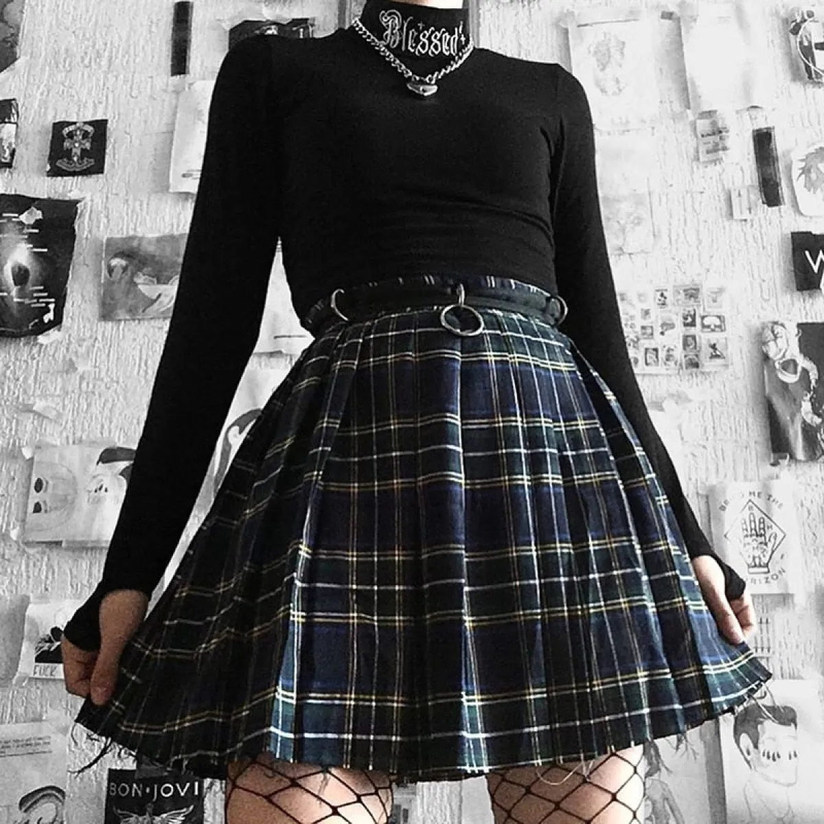 "Blessed" Goth Crop Top - Image 4