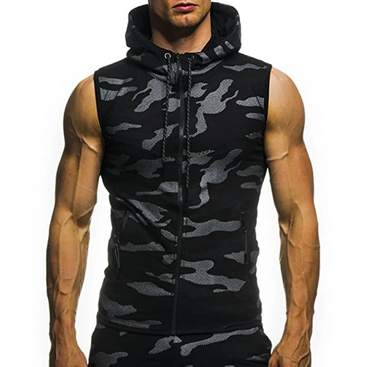 Camouflage Sleeveless Shirt - Image 3