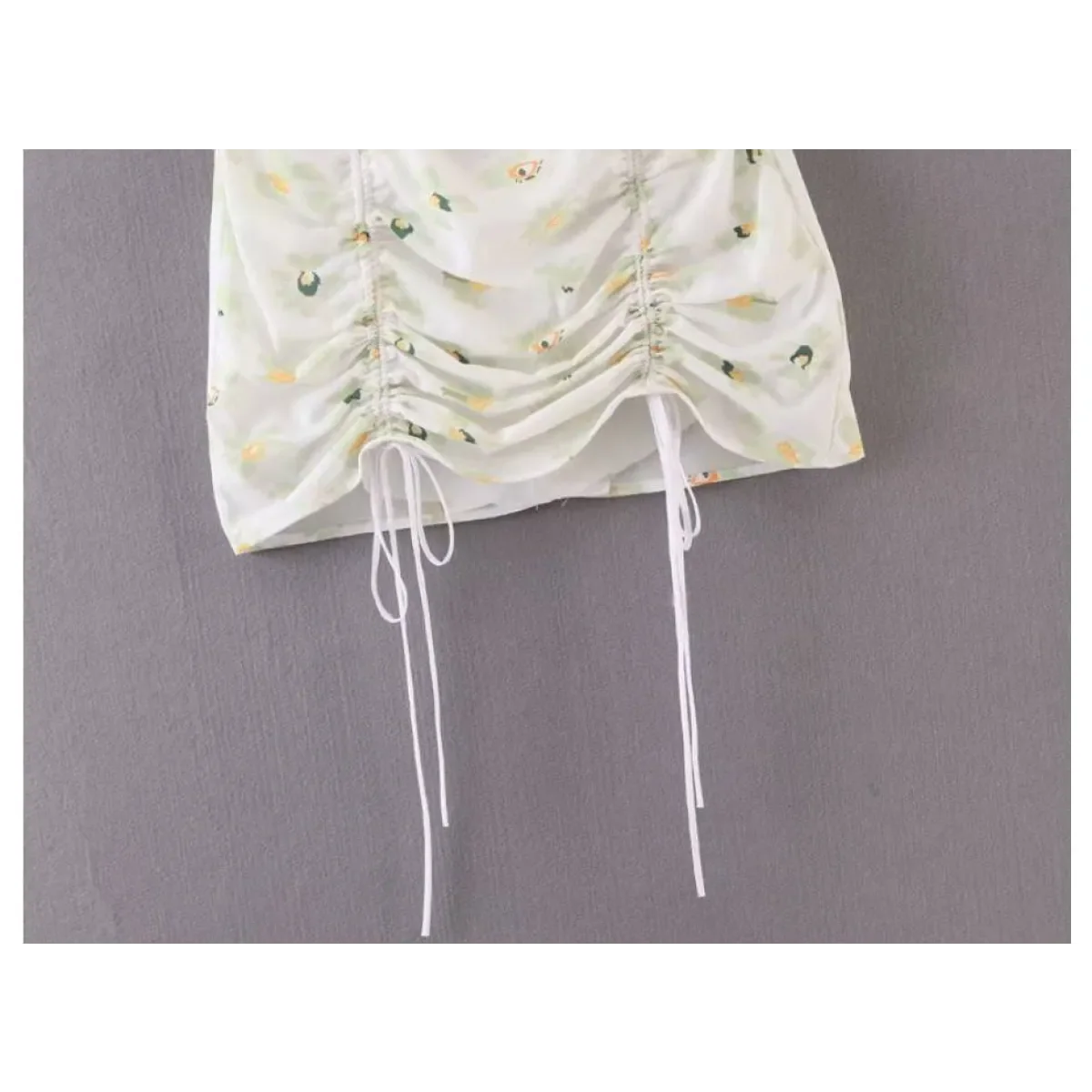 Drawstring Mini Skirt - Image 4