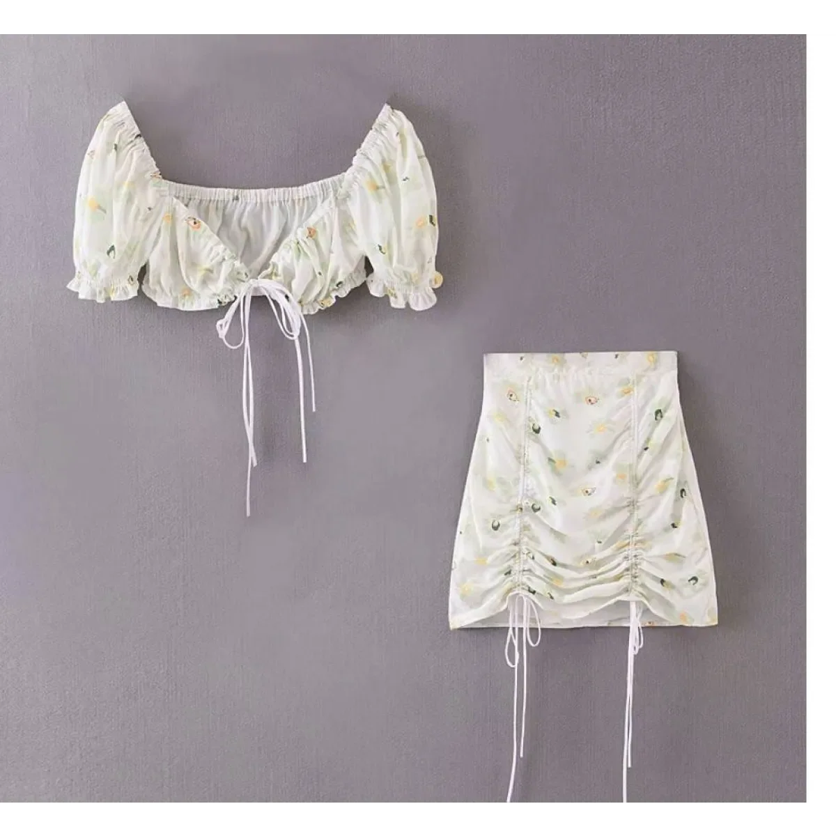 Drawstring Mini Skirt - Image 7