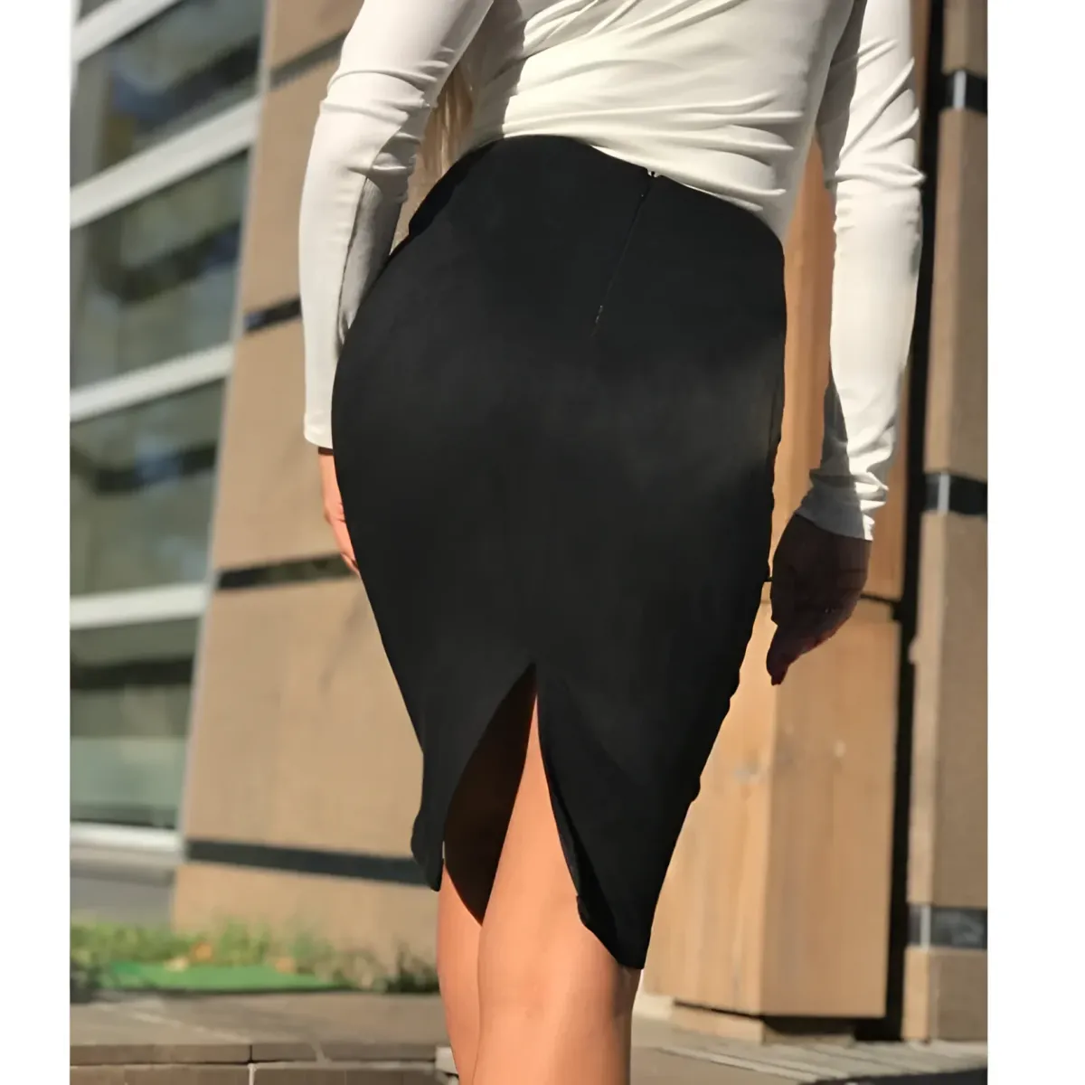 Eco-Suede Pencil Skirt - Image 8
