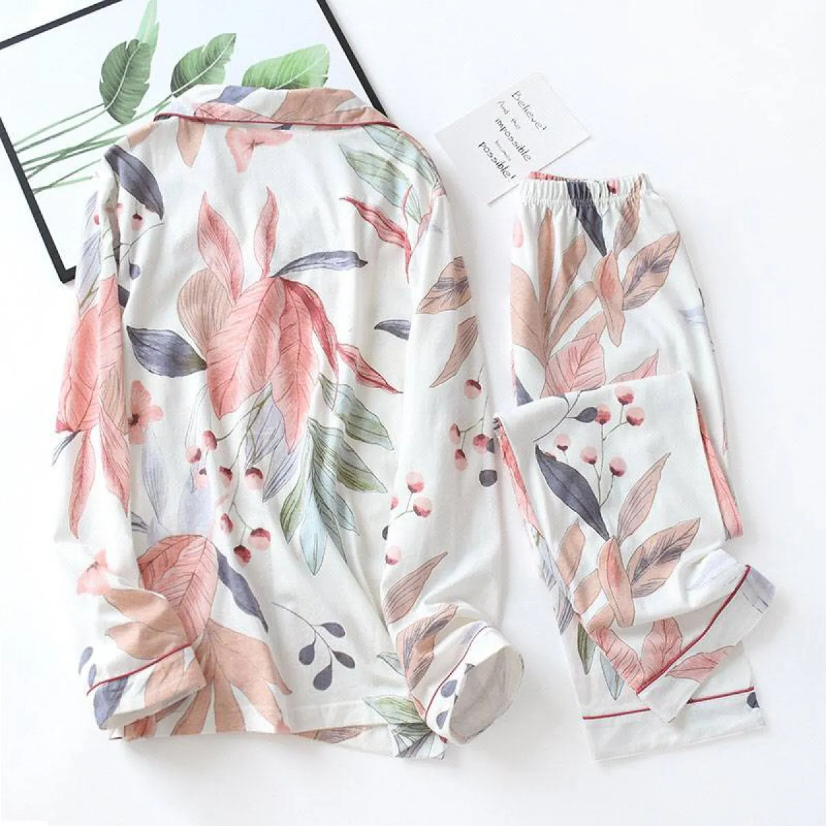 Floral Cotton Pajamas - Image 7