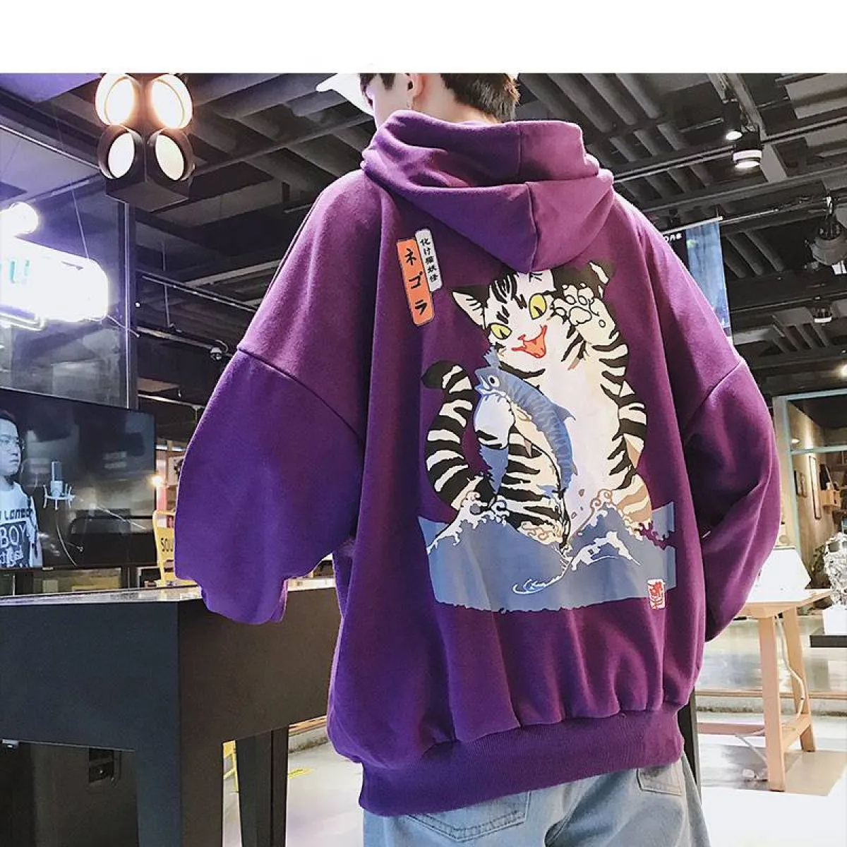 Funny Cat Hooded Jacket - Image 6