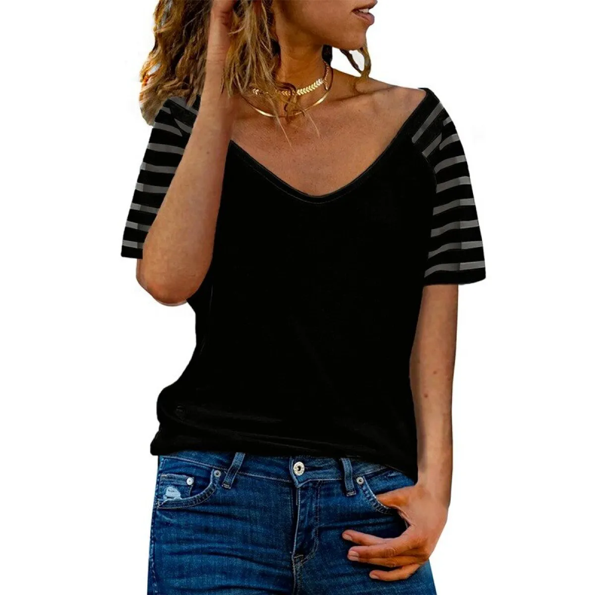Harajuku Style Mesh Sleeve Shirt - Image 9