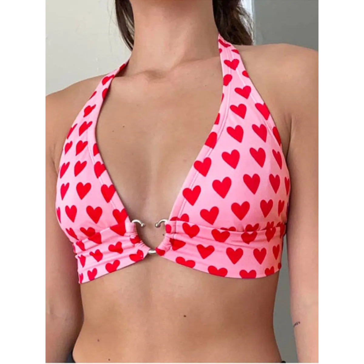 Heart Lace Up Bralette Camisole - Image 9