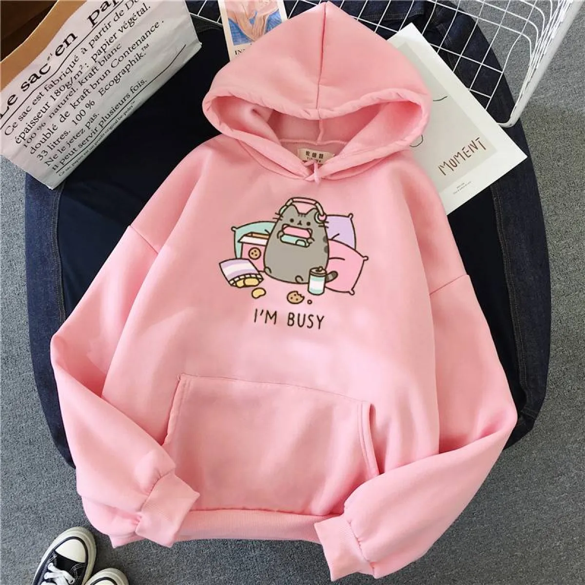 "I'm Busy" Gaming Cat Hoodie - Image 12