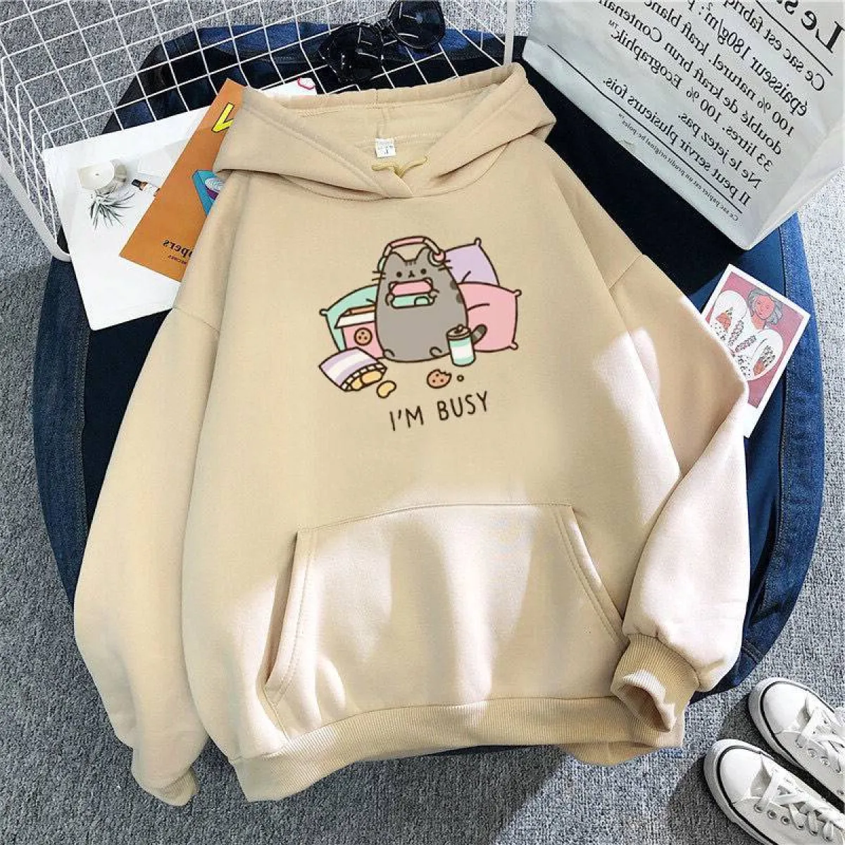 "I'm Busy" Gaming Cat Hoodie - Image 13