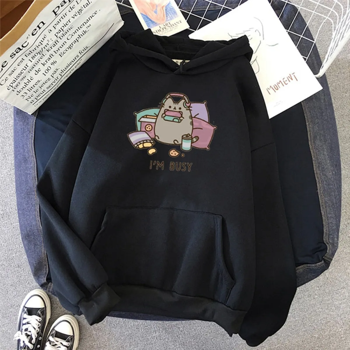 "I'm Busy" Gaming Cat Hoodie - Image 21