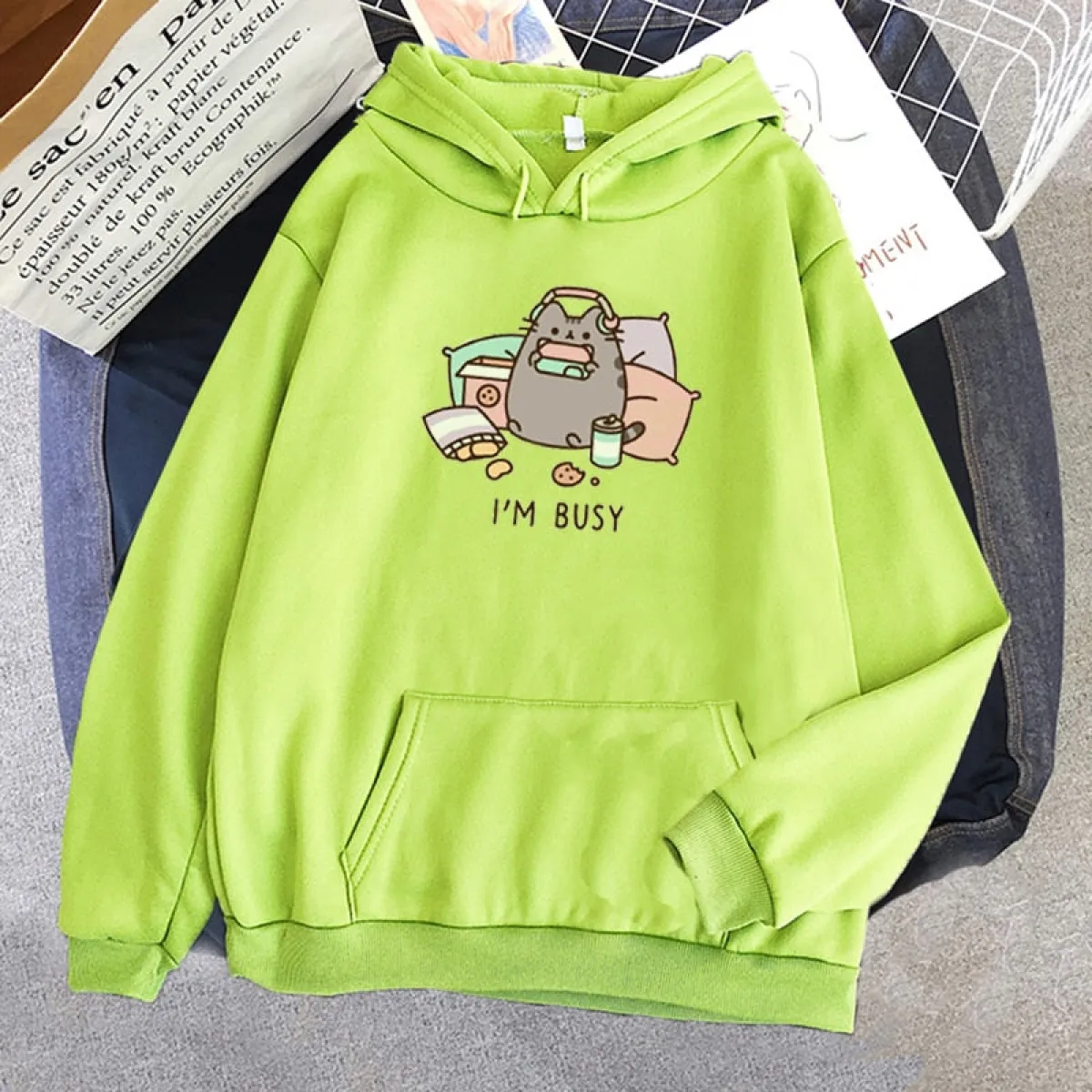 "I'm Busy" Gaming Cat Hoodie - Image 22