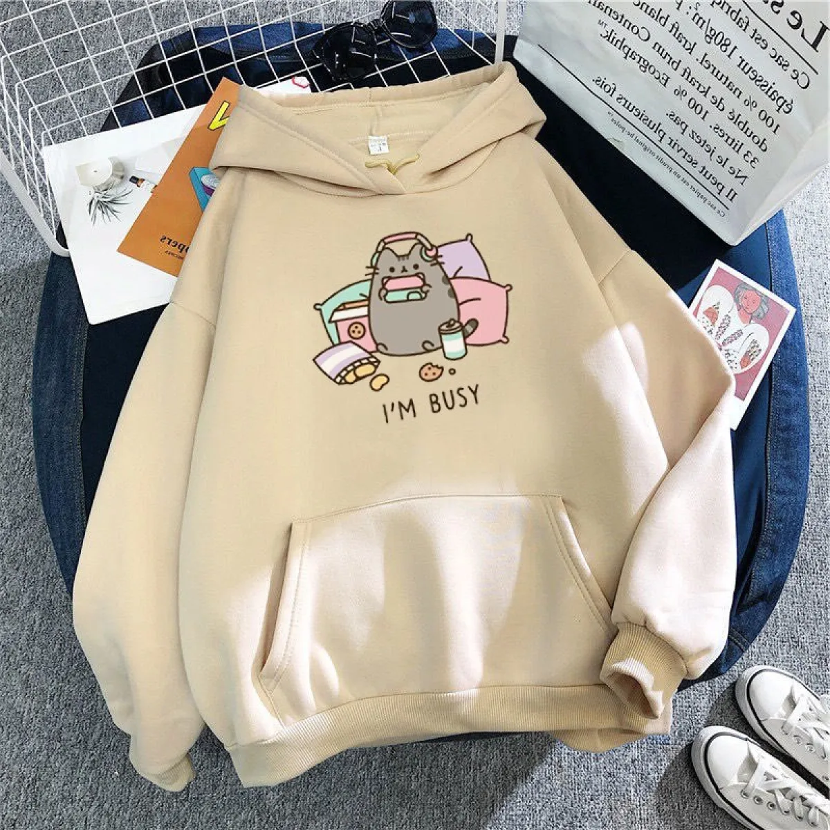 "I'm Busy" Gaming Cat Hoodie - Image 24