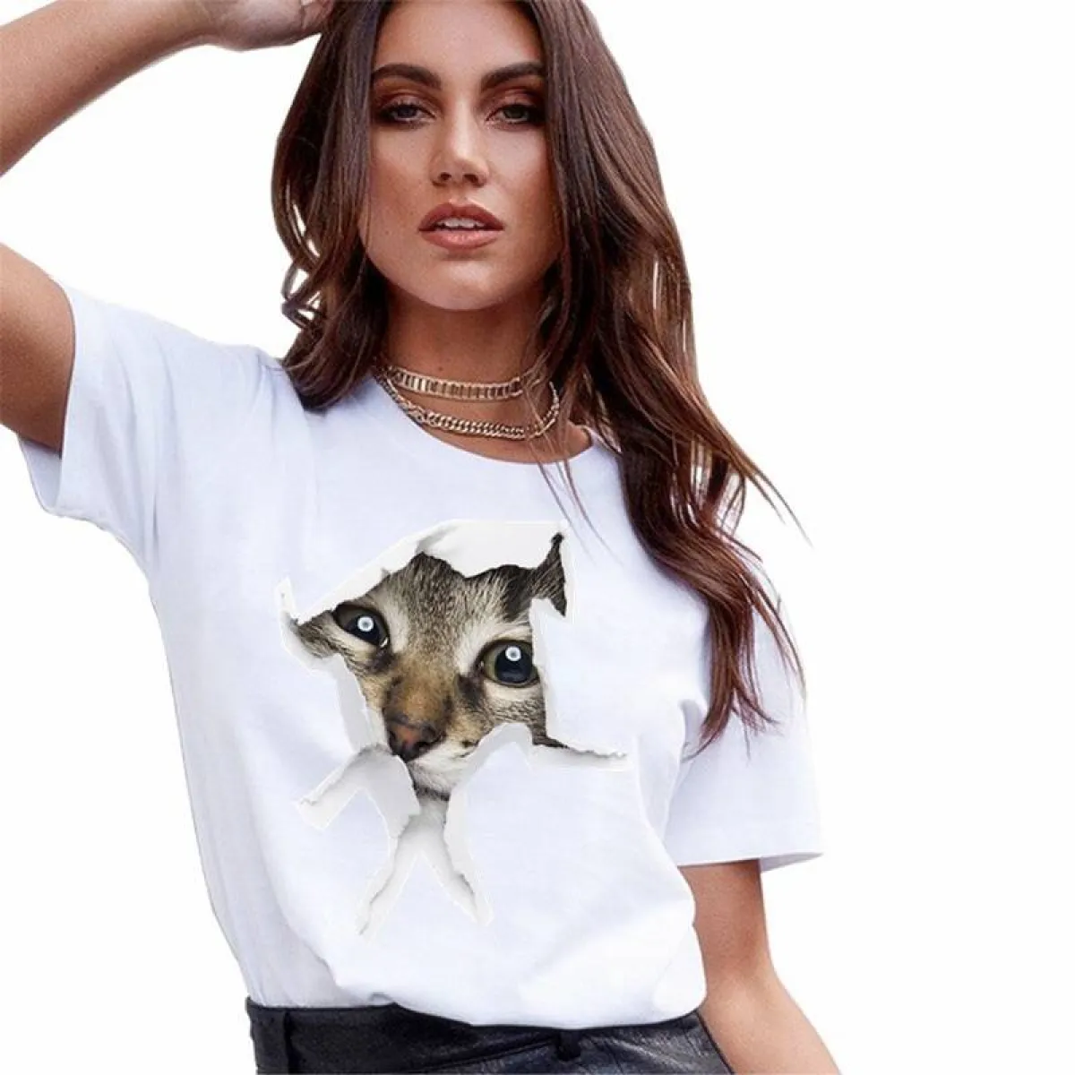 Kawaii Cat T-Shirt - Image 3