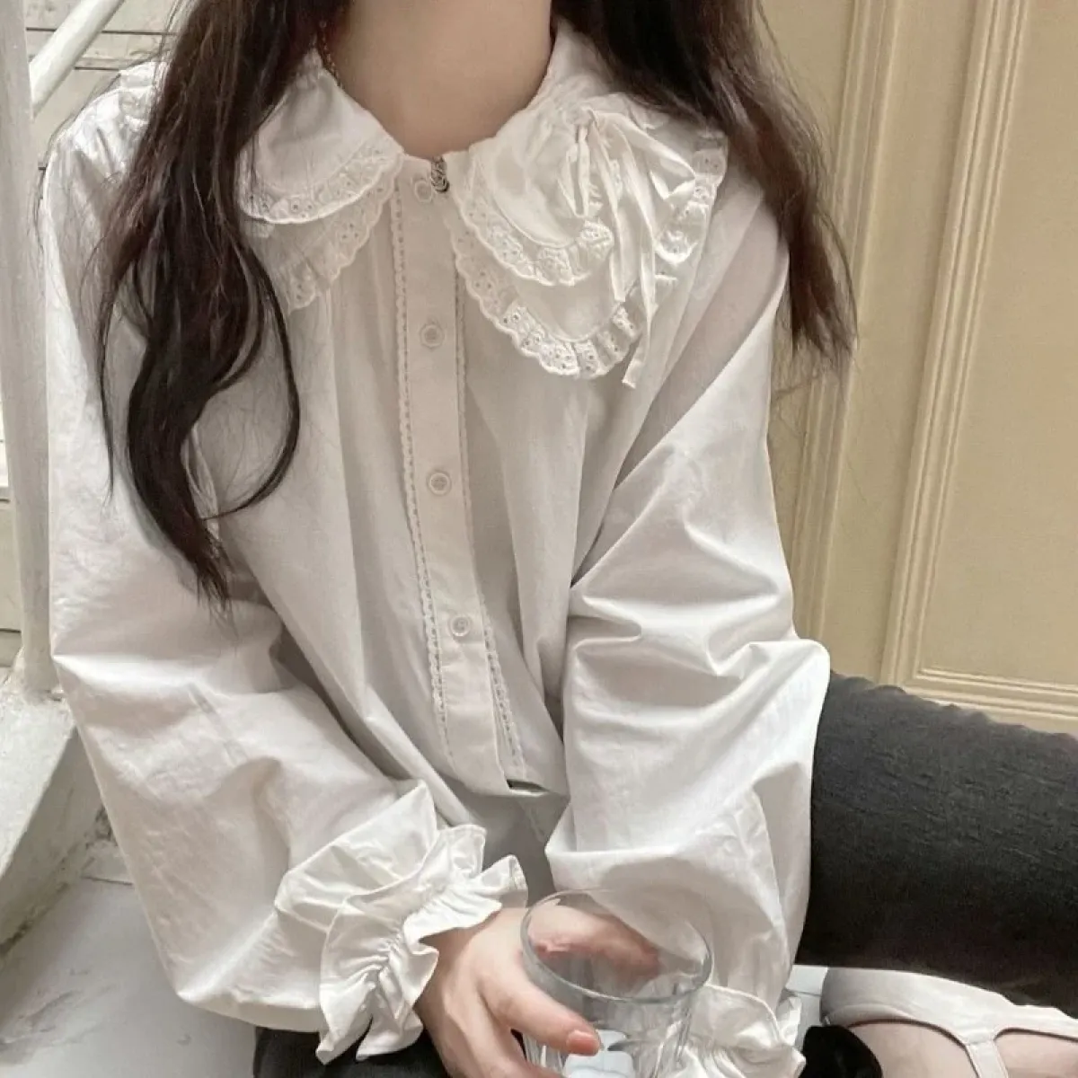 Kawaii Lolita Ruffle Knit Sweater Vest - Japanese Bow Cardigan - Image 11