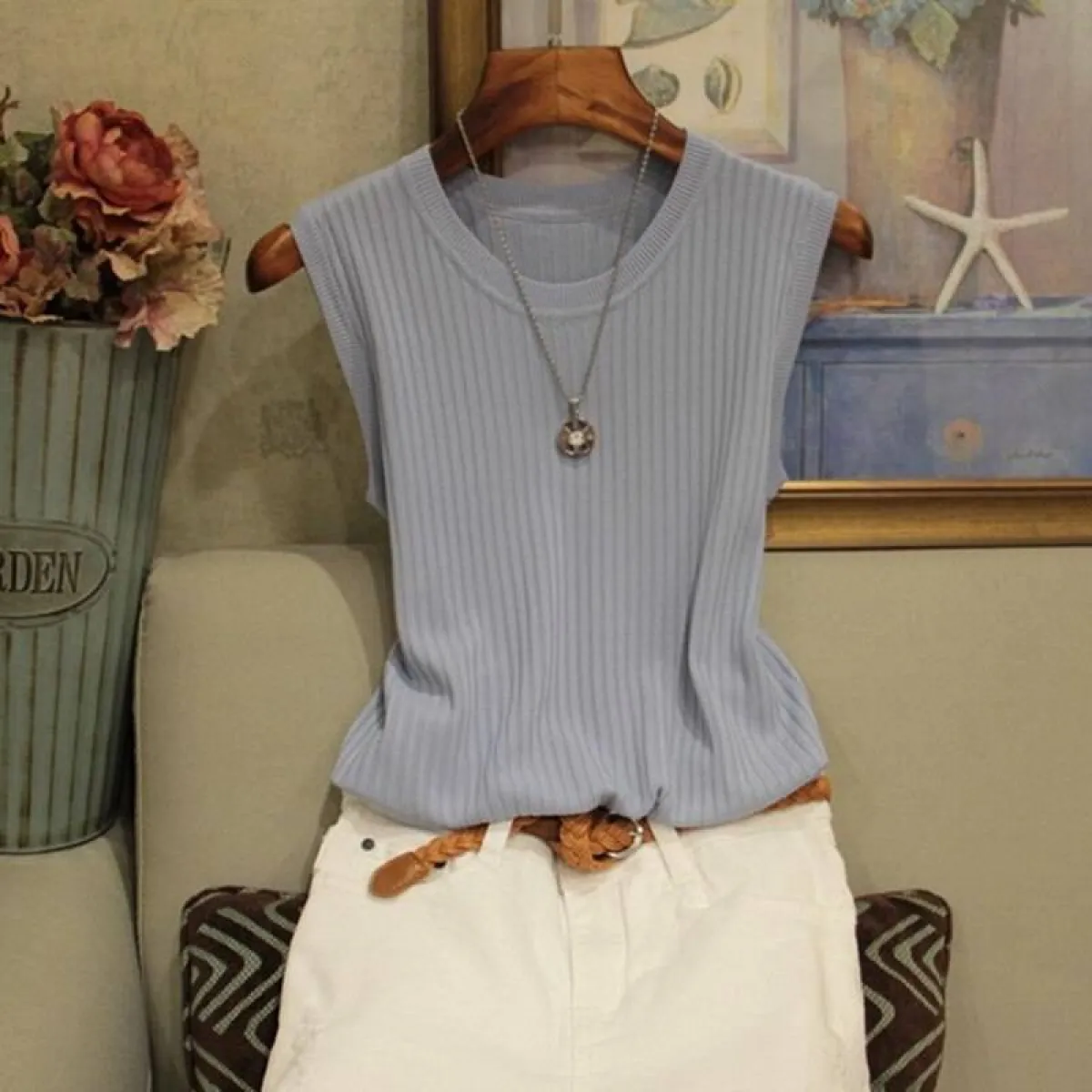 Knitted O-Neck Shirts - Image 6
