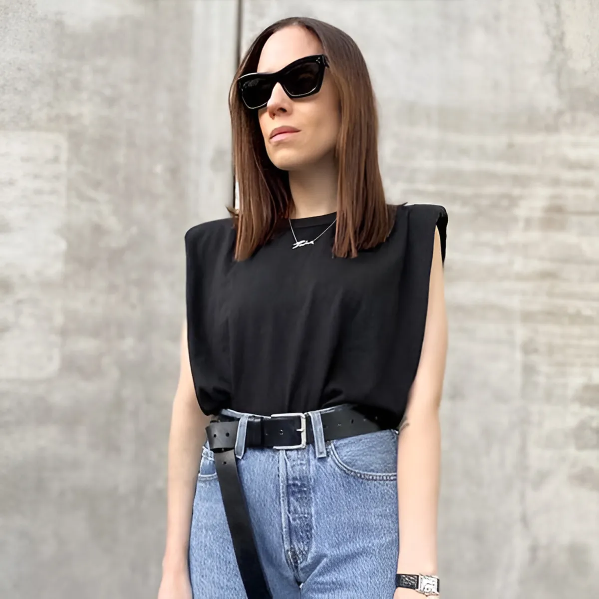 Ladies Padded Shoulder Blouse - Image 13