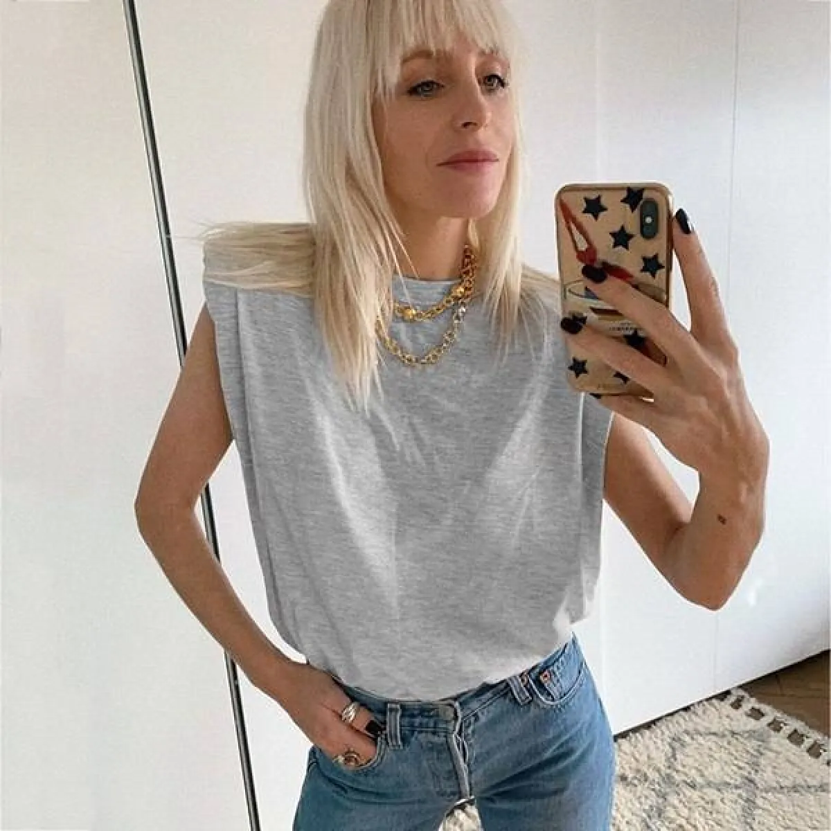 Ladies Padded Shoulder Blouse - Image 16