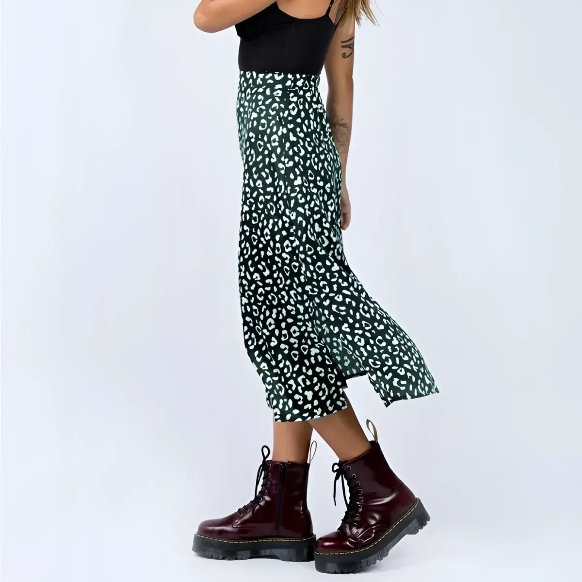 Leopard Pattern Midi Skirts - Image 3