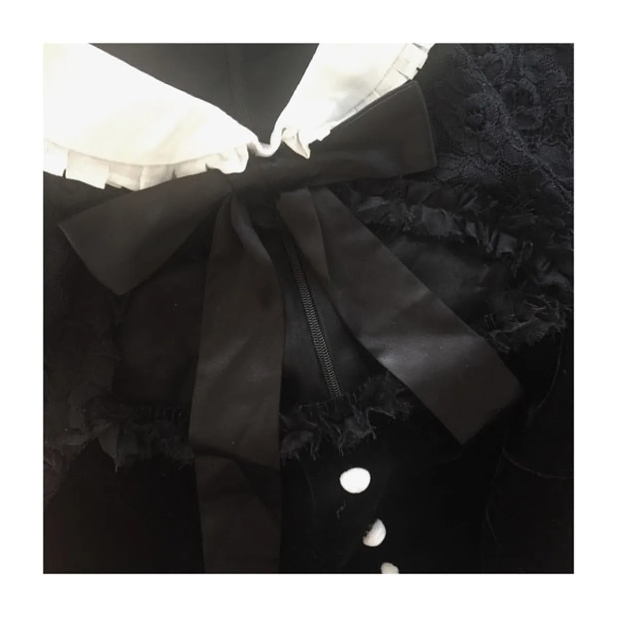Lolita Hollow Lace Dress - Image 5
