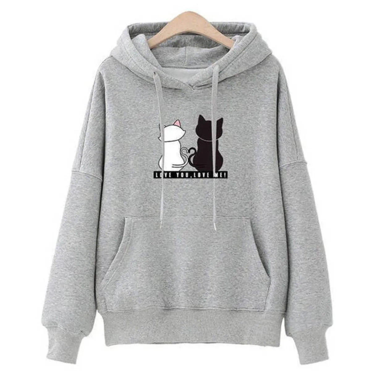 Love You. Love Me! Cat Hoodie - Image 12