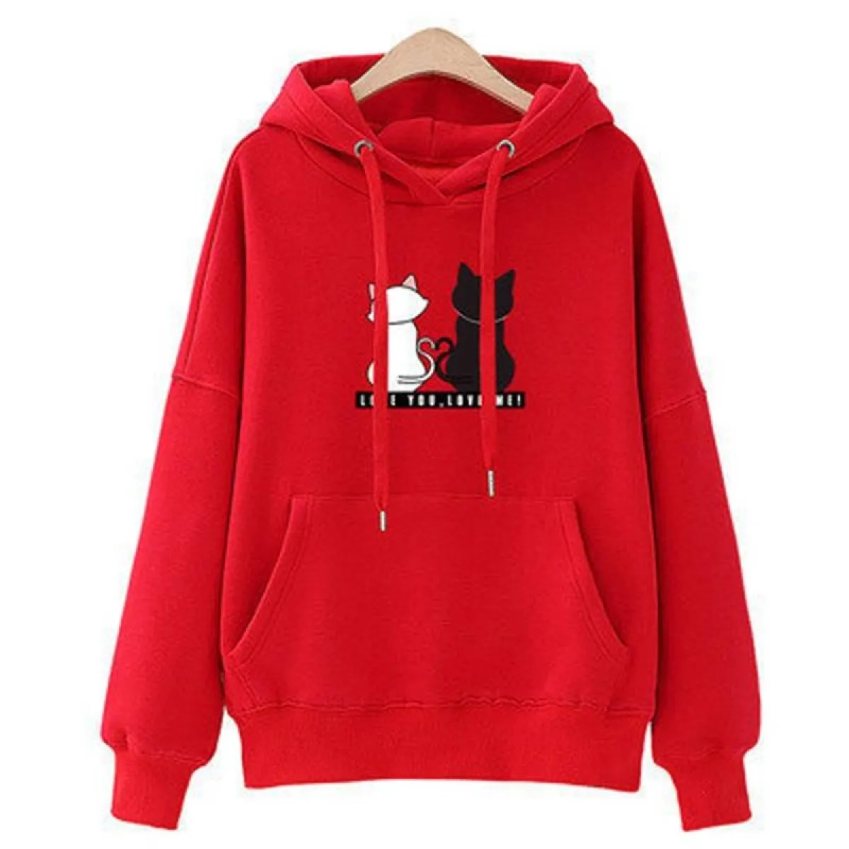 Love You. Love Me! Cat Hoodie - Image 13