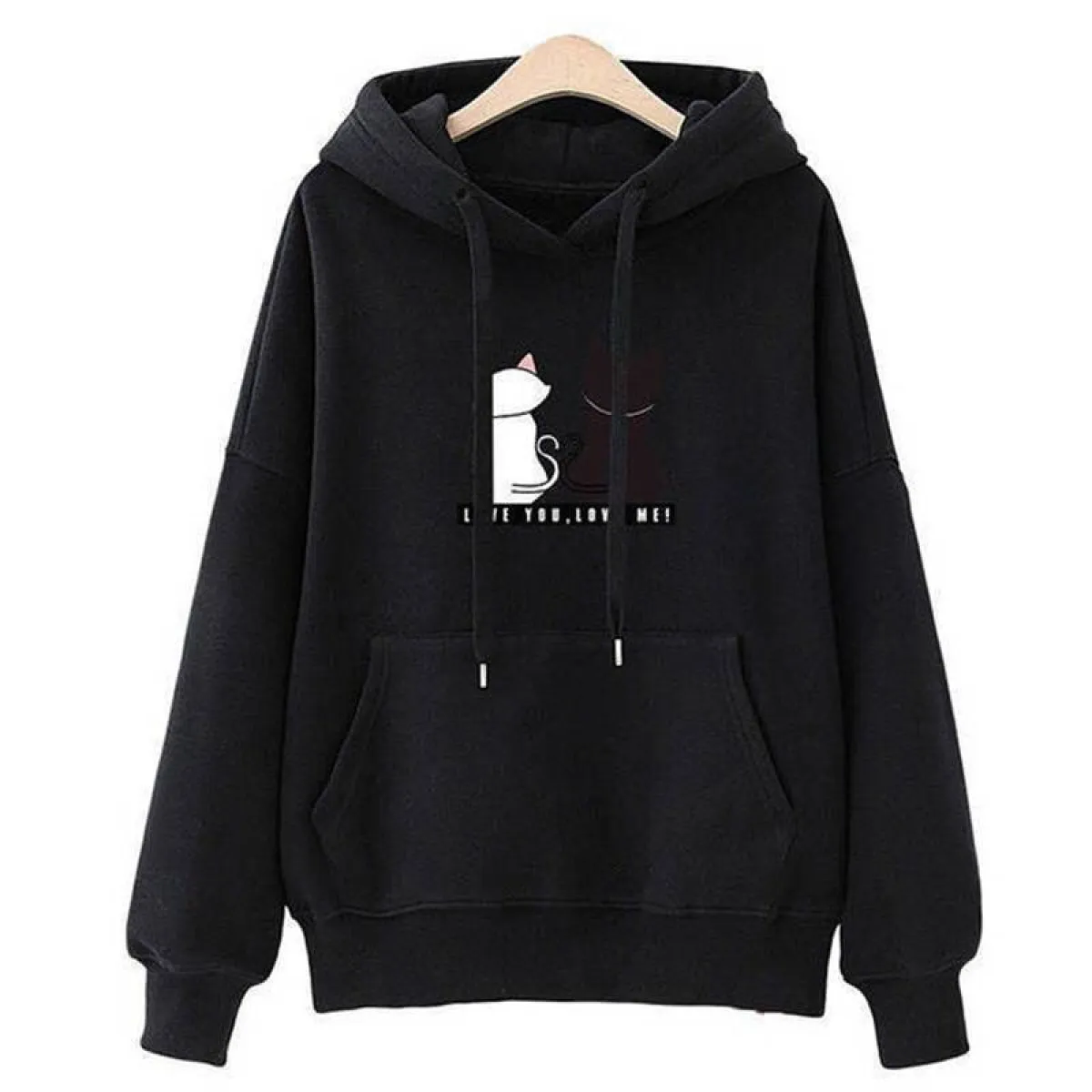 Love You. Love Me! Cat Hoodie - Image 3
