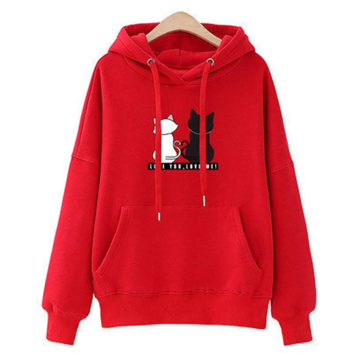 Love You. Love Me! Cat Hoodie - Image 5