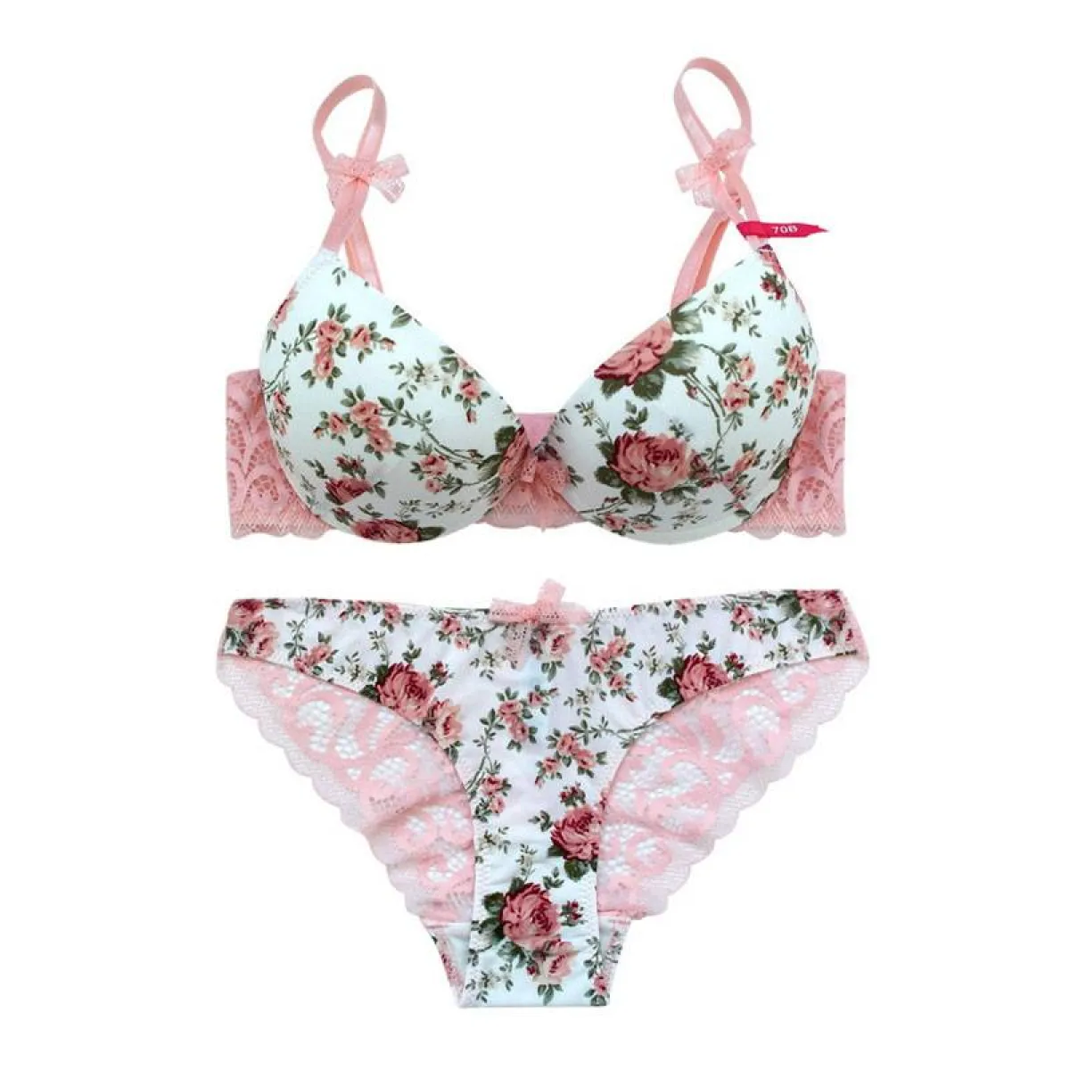 Luxurious Flowery Bra Set - Image 6