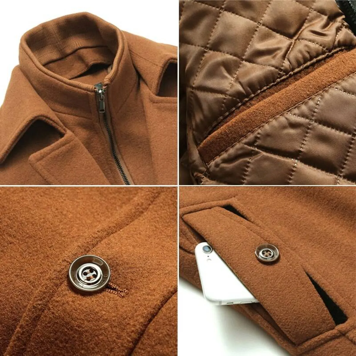 Men's Winter Wool Coat - Image 8