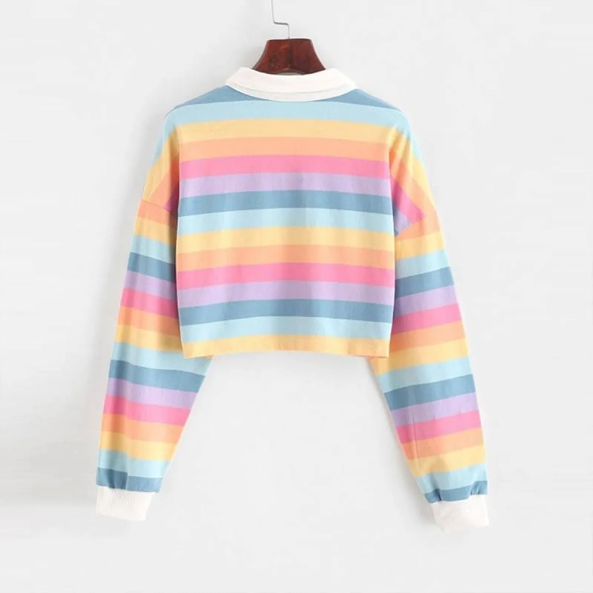 Pastel Stripe Crop Top - Image 6
