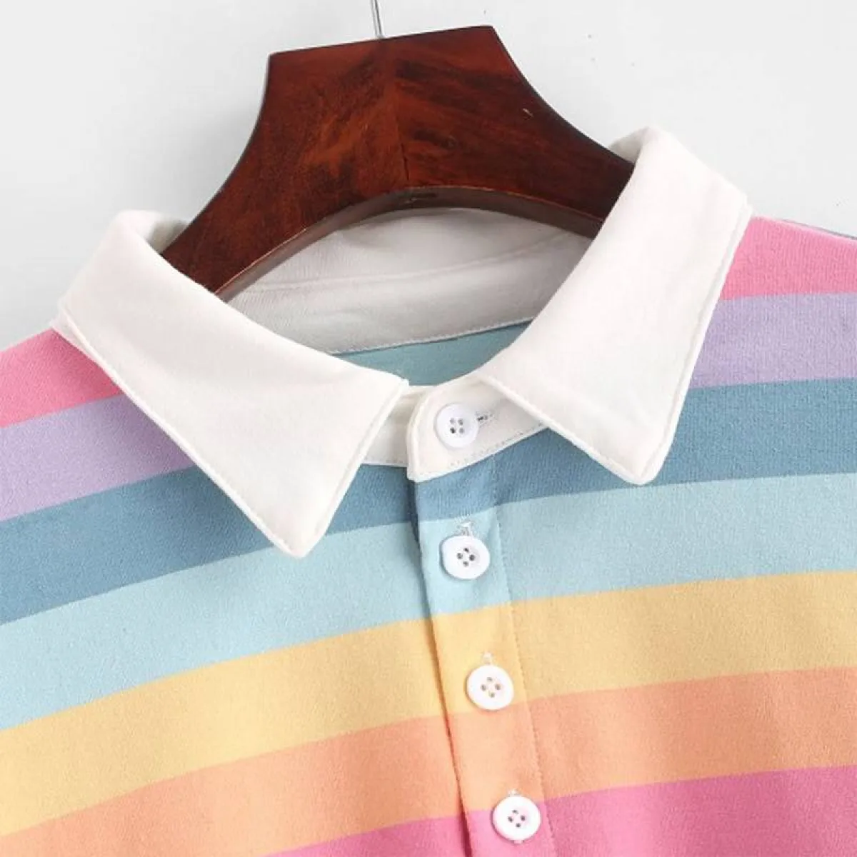 Pastel Stripe Crop Top - Image 7