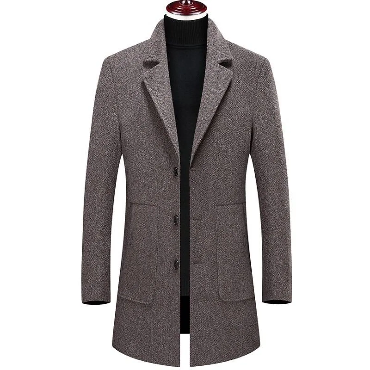 Plaid Button Coat - Image 11