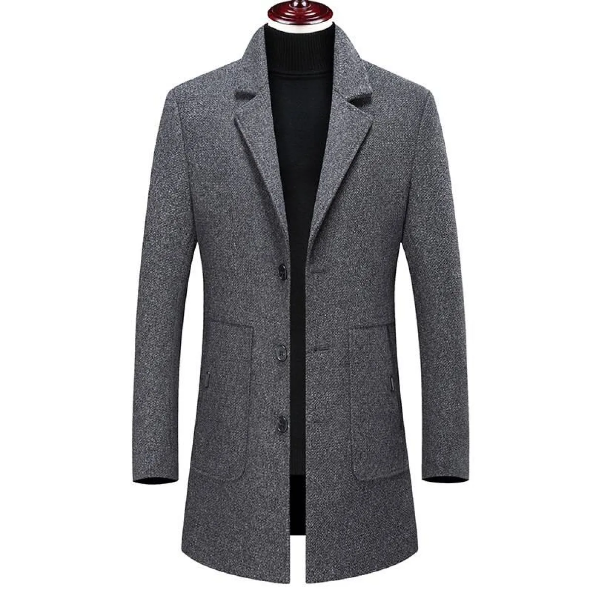 Plaid Button Coat - Image 12