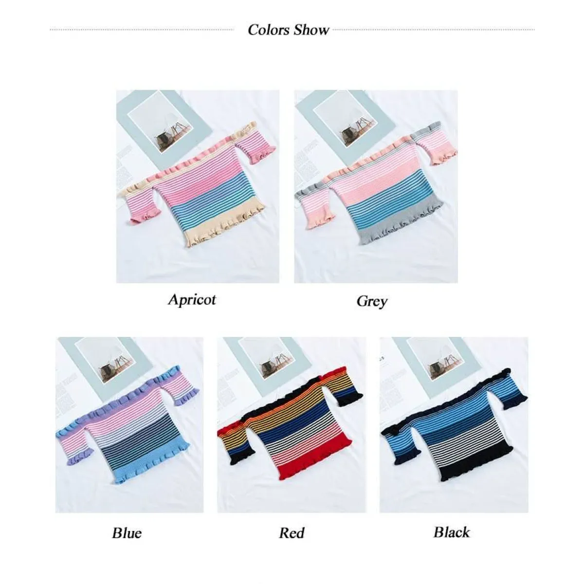Rainbow Striped Crop Top - Image 5