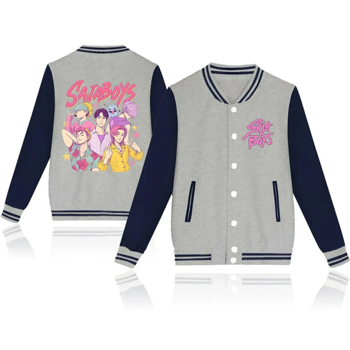 Saja Boys Kpop Demon Hunters Baseball Jacket - Image 7