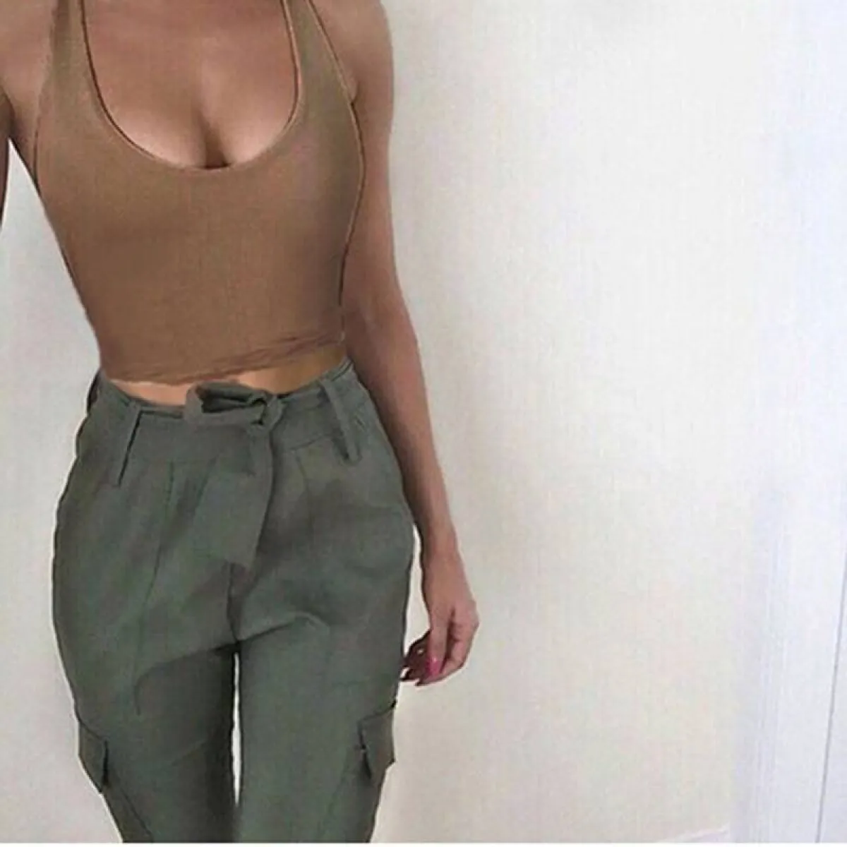 Slim Sleeveless Crop Top - Image 5
