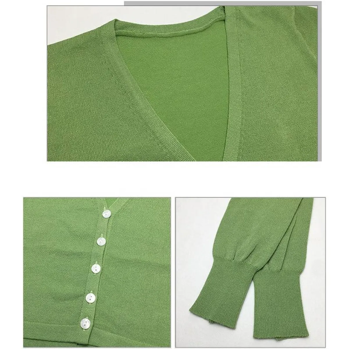 Women's Knitted Cropped Cardigan - Image 5