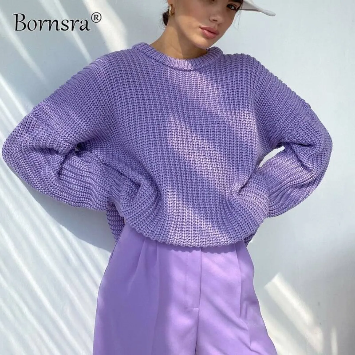Women's Oversized Knitted Sweater - Image 17