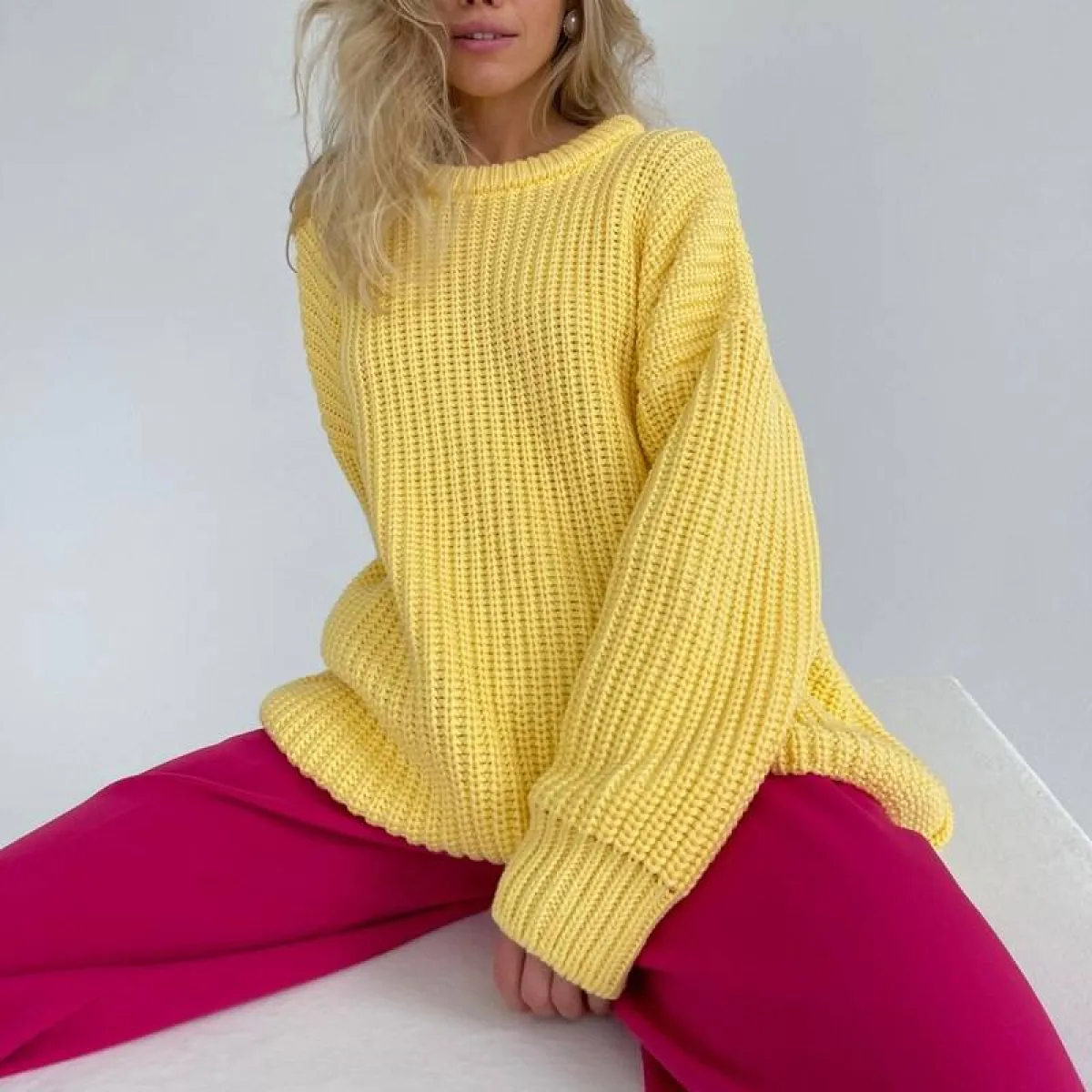 Women's Oversized Knitted Sweater - Image 6