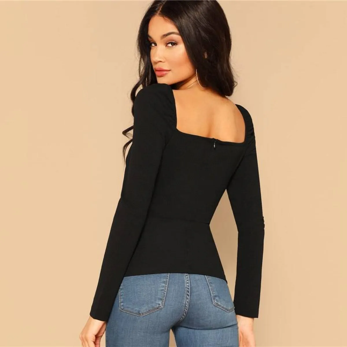 Women's Sexy Black Heart Shaped Top - Image 3