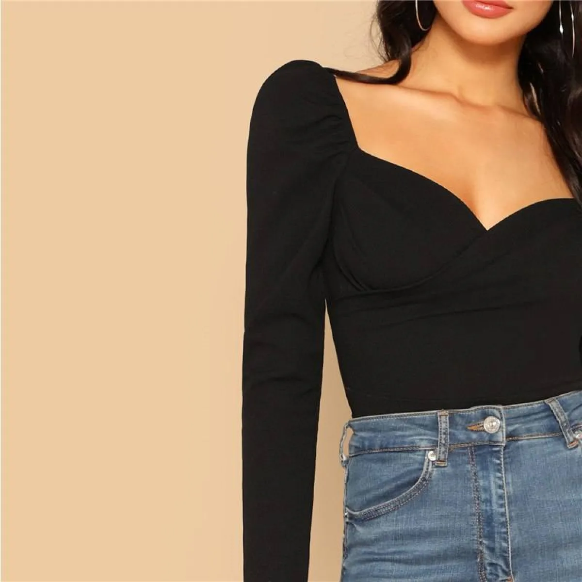 Women's Sexy Black Heart Shaped Top - Image 4